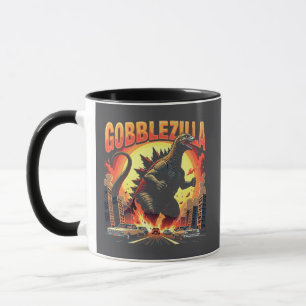 Gobblezilla Spooky Turkije Thanksgiving Gobble Mok