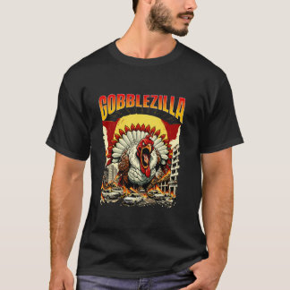 Gobblezilla Thanksgiving Dag Herfst Vakantie T Shi T-shirt