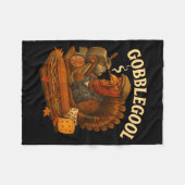 Gobbol Turkey Thanksgiving  Fleece Deken (Voorkant (Horizontaal))