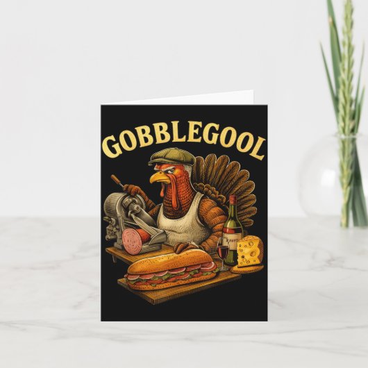Gobbol Turkey Thanksgiving  Kaart (Voorkant)
