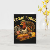 Gobbol Turkey Thanksgiving  Kaart (Gele Bloem)