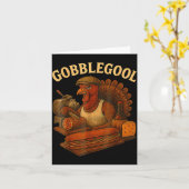 Gobbol Turkey Thanksgiving  Kaart (Gele Bloem)