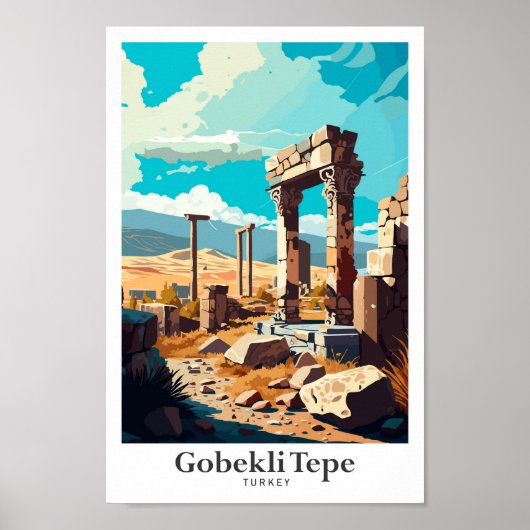 Gobekli Tepe Sanliurfa Turkije Reizen Poster (Voorkant)