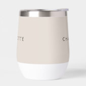 Gobelet à vin personnalisé beige moderne (Gauche)