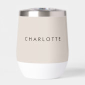 Gobelet à vin personnalisé beige moderne (Avant)