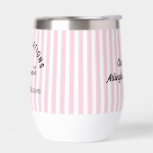 Gobelet de boisson à rayures roses pour la remise (Gauche)