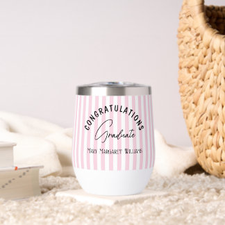 Gobelet de boisson à rayures roses pour la remise
