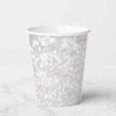 Gobelet en papier à paillettes blanches (Verso)