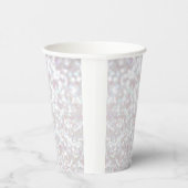 Gobelet en papier à paillettes blanches (Droite)