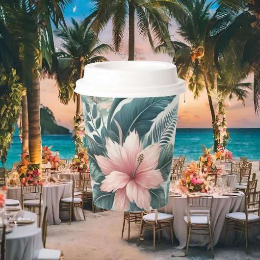 Gobelet en papier avec couvercle essence tropicale