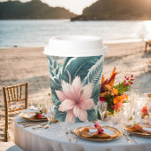 Gobelet en papier avec couvercle essence tropicale