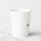Gobelet en papier de 8oz avec suppression de texte (Droite)