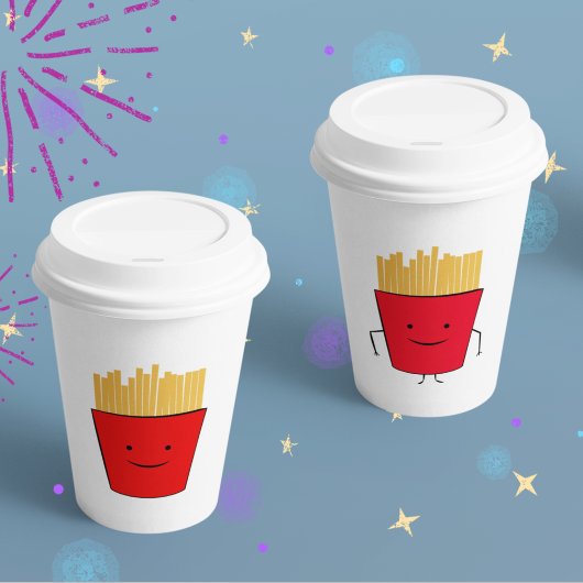 Gobelet en papier dessin animé Fries