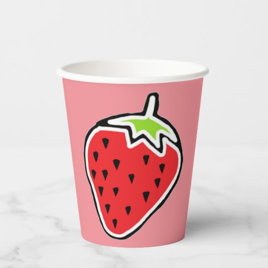 Gobelet en papier fraise (Recto)