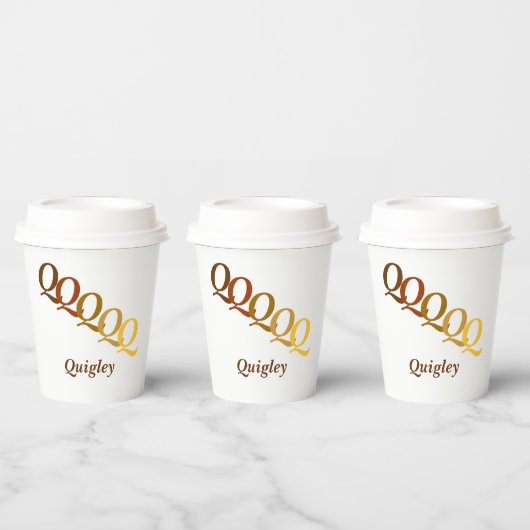 Gobelet en papier - Initiales en dégradé, nom en m (Multi)