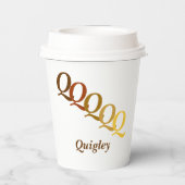 Gobelet en papier - Initiales en dégradé, nom en m (Verso)