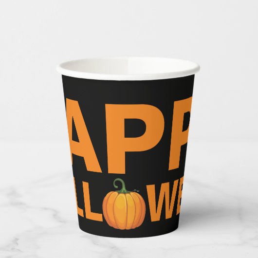Gobelet en papier Joyeux Halloween Design (Gauche)