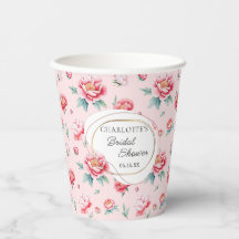 Gobelet en papier Lavis de Paeonia pour mariage