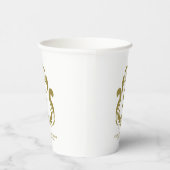 Gobelet en papier monogrammé Gold Crest (Droite)