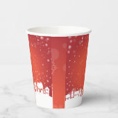 Gobelet en papier motif noël rouge (Gauche)