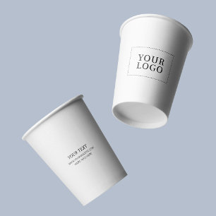 Gobelet en papier personnalisé avec logo d'entrepr