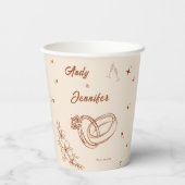 Gobelet en papier pour Baby Shower de mariage au c (Verso)