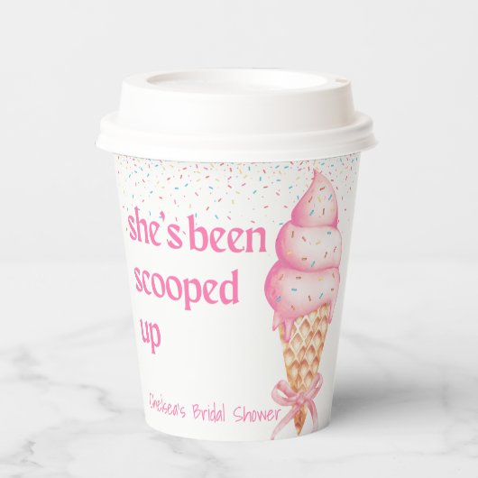 Gobelet en papier pour la fête de mariage She's Be (Recto)