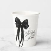 Gobelet en papier pour mariage avec nœud noir (Verso)