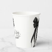 Gobelet en papier pour mariage avec nœud noir (Droite)