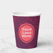 Gobelet en papier rose Logo  (Verso)