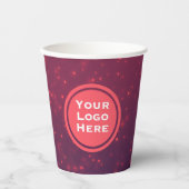 Gobelet en papier rose Logo  (Recto)