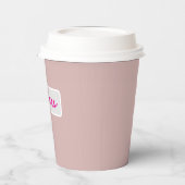 Gobelet en papier rose tendre - Parfait pour les e (Gauche)