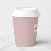 Gobelet en papier rose tendre - Parfait pour les e (Droite)