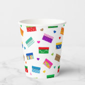 Gobelet en papier Shoebox Love - Blanc (Recto)