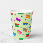 Gobelet en papier Shoebox Love - Vert (Verso)