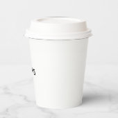 Gobelet en papier simple de 8oz avec couvercle pou (Gauche)