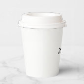 Gobelet en papier simple de 8oz avec couvercle pou (Droite)