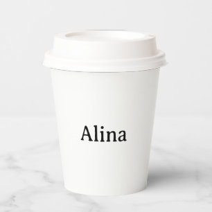 Gobelet en papier simple de 8oz avec couvercle pou
