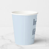 Gobelet personnalisé bleu moderne pour 50e anniver (Droite)