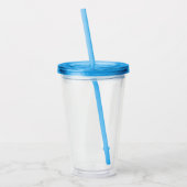 Gobelet vibrant bleu 16 oz en acrylique (Gauche)
