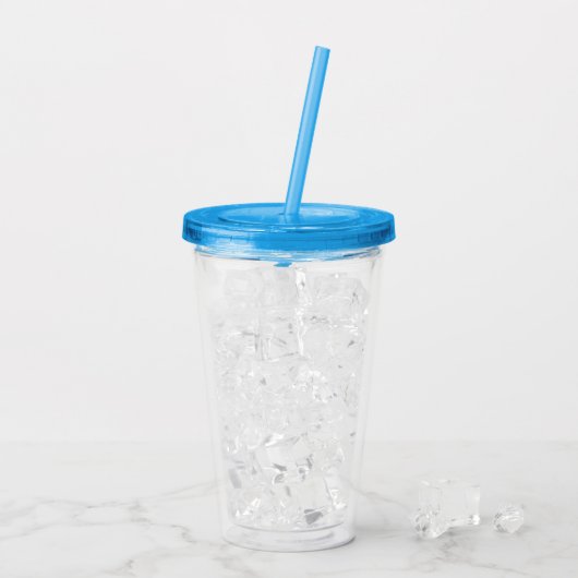 Gobelet vibrant bleu 16 oz en acrylique (Dos glace)