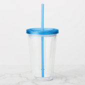 Gobelet vibrant bleu 16 oz en acrylique (Devant)