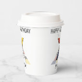 Gobelets En Papier С ool Neoplasticism Style Monogramme. Lettre X (Gauche)