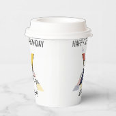 Gobelets En Papier С ool Neoplasticism Style Monogramme. Lettre X (Droite)