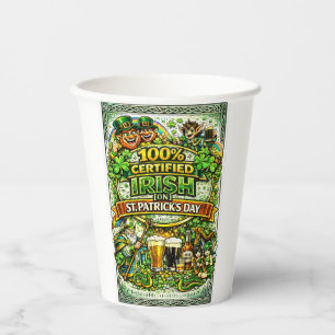 Gobelets En Papier 100% Irlandais... le jour de la Saint-Patrick !
