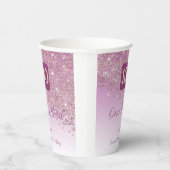 Gobelets En Papier 100e Anniversaire Classy Falling Rose Parties scin (Droite)