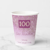 Gobelets En Papier 100e Anniversaire Classy Falling Rose Parties scin (Recto)