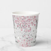 Gobelets En Papier 10e anniversaire argent rose parties scintillant m (Droite)