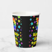 Gobelets En Papier 10e anniversaire : Fun Stars Motif et Rainbow 10 (Gauche)