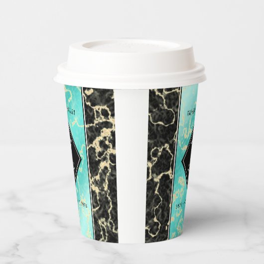 Gobelets En Papier 11ème anniversaire de Mariage turquoise (Gauche)